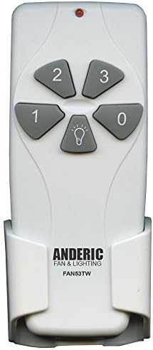 Anderic Reemplazo de control remoto del ventilador de techo 53T, compatible con UC7070T Harbor Breeze Hampton Bay, reemplaza 2AAZPFAN53T L3HFAN11T