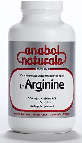 Anabol Naturals L-Arginine 500 mg, 1000 Capsules