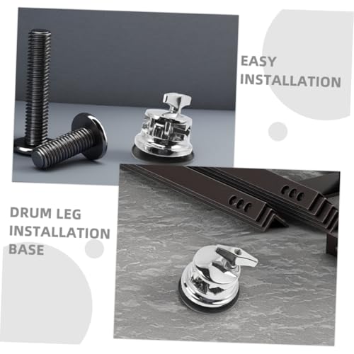 Soporte para pata de batería VANZACK, 3 piezas, base de montaje de aleación para bombo de suelo y tom, abrazadera para soporte, accesorios para batería miniatura 3
