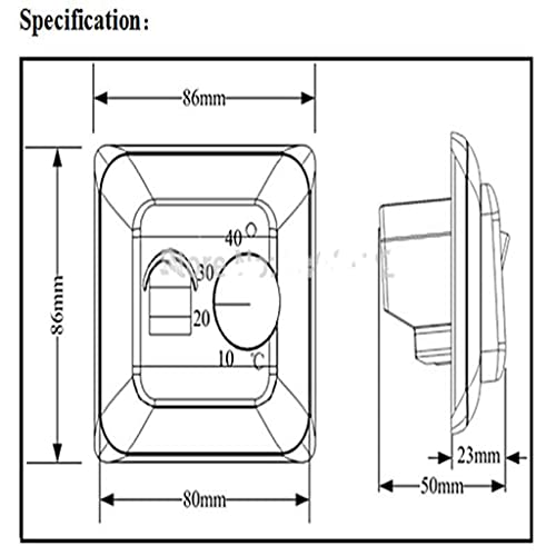 Thermostat manual PNAWLLCF-65 à contrôle de température précis pour câble - 3