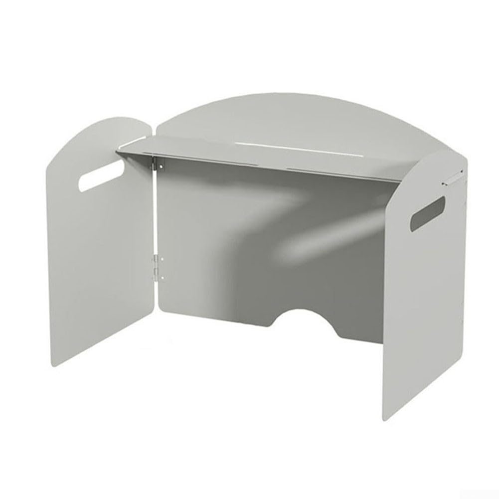 34-Panel Camping Stove Windscreen Carbon Steel(White trifold)
