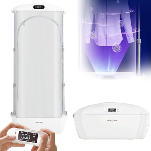 Secadora de ropa eléctrica con calefacción, plancha automática, plancha a vapor, vaporizador y secadora de ropa, con control remoto/caja de aromaterapia incorporada, planchado de ropa, plegado y