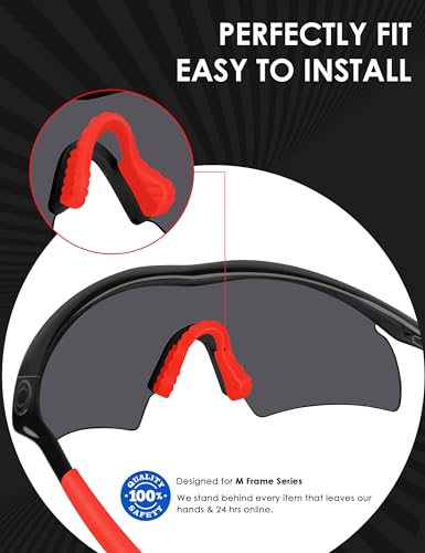 Image of BLAZERBUCK Soft Replacement Nose Pads Nose Pieces for Oakley M Frame Series Sunglasses - Red