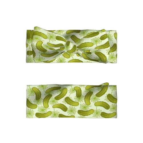 Sushi Dill Pickles Stretchy Bow Headband - Perfect Full Moon Gift to Accentuate Your Little One's Adorable Head Circumference2