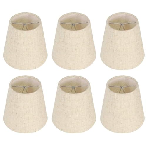 Gsycle 6PCS Linen Fabric Lampshades