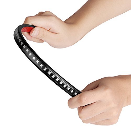 Powstro Led Car Motorcycle Strip Light, Universal 12" Flexible 36-Led Tail Brake Stop Light Bar Flowing Turn Signal Lights Position Marker Lamp Smd 3528 #TOP4