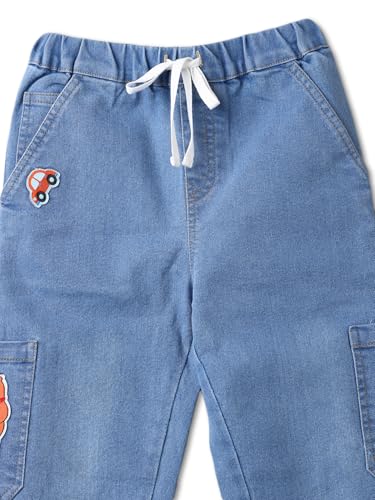 Image of Nautinati Boys Cotton Denim Jeans with Value-Added Detailing | Age 2-10 Years