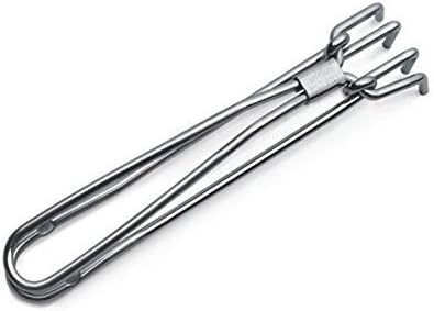 Stainless Steel Wire Tongs, Kitchen Aid Tongs, Silver, 9.5 X 1.5 X 2 Inches