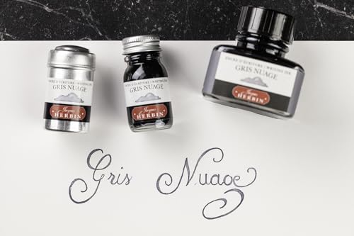 J.Herbin 13008T Tinte für Füller, 30 ml, wolkengrau