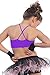 Kurve Girl’s Sleeveless Tank Top, Seamless Stretchy Cross Back Undershirt Bra, Neon Purple, Age 4-8