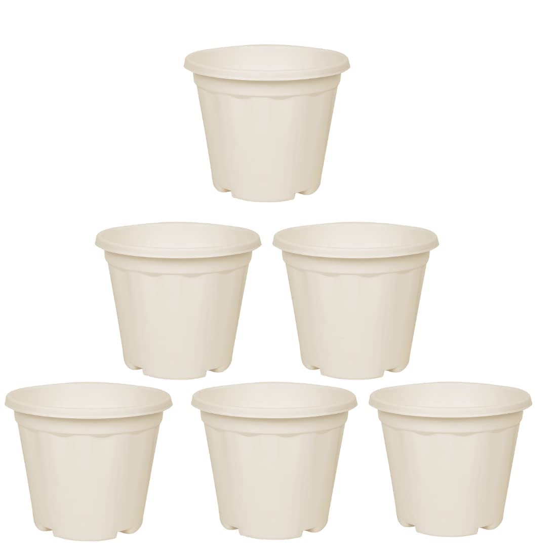 Credence Nursery Pots 8 Inch White, Flower Pot, Plastic Nursery Seedlings Pot, Plant Pots for Indoor Outdoor Plants, Pack of 6 (B0C1XJSK3V) Amazon Price History, Amazon Price Tracker