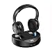 RCA Wireless TV Headphones, Over Ear Headphones for TV Watching, PC Phone MP3 iPod VCD DVD, Headphones for Seniors Hard of Hearing, 148ft/45M Range, Rechargeable and Adjustable