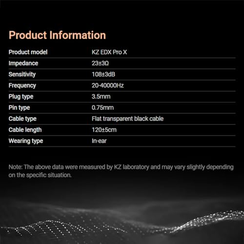 Image of KZ EDX PRO X Earphone Wired in Ear Monitor, New 10mm Super-Linear Dynamic Driver IEM, Deep and Powerful Bass, Immersive Audio Experience, with 2Pin Detachable Cable (Black with No Mic)