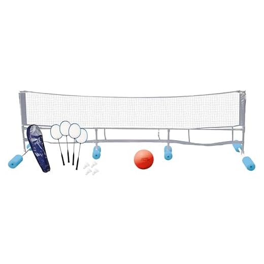 Poolmaster Super Combo Water Volleyball and Badminton Swimming Pool Game, Blue/White/Blue, One Size