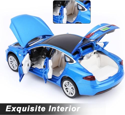 Image of Kids Toy car Playsets 1:32 Diecast Metal Car Toy for Kid Pull Back Metal Cars with 4 Openable Doors Light and Musical Sound (Multi)