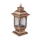 Yiyu Messing Spalte Licht Leuchte E27 Landschaft Straßenlaterne Porch Pathway Decking Laterne IP55 Pfosten-Lampen-Licht, Pathway-Garten-Li x (Color : A)