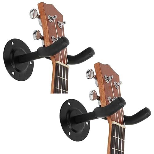 Image of CERLINK Guitar Wall Hanger, Guitar Wall Mount, Guitar Hanger Wall Hook Stand Rack for Acoustic | Electric | Bass Guitar | Banjo | Mandolin, Guitars Accessories (Pack of-2)