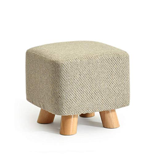 Wooden Stool Taburete de Madera Maciza Sofá Taburete Taburete bajo Hogar Mesa de Centro Taburete Cambio de Zapatos Banco pequeño (Gris Claro) (Color : #1)