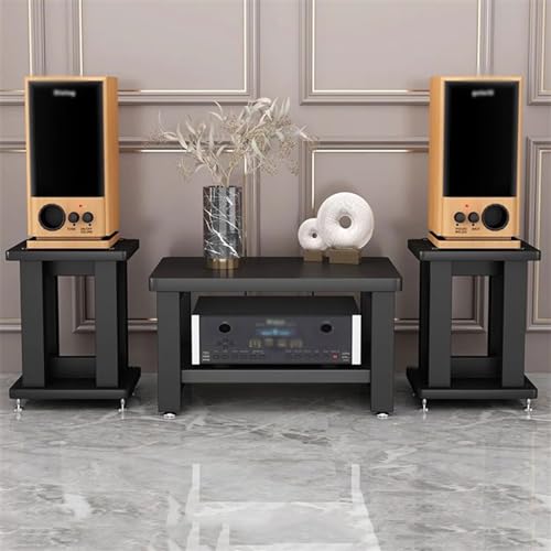 Soporte de altavoz de suelo en metal de 40 cm para equipos de sonido en casa 6