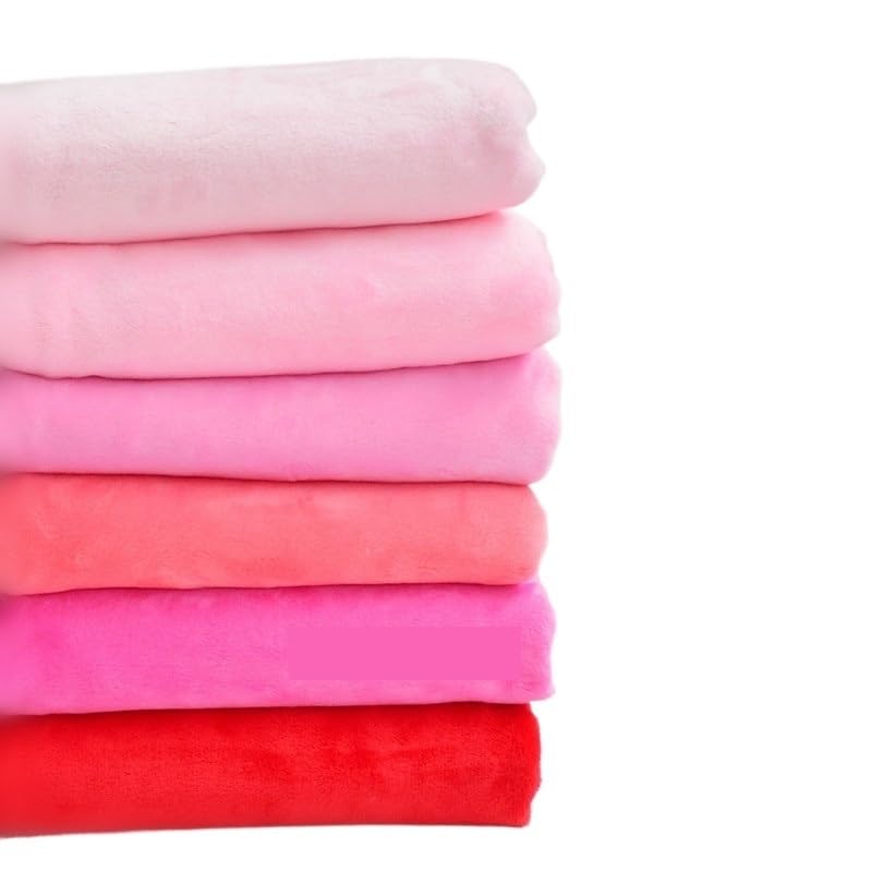 tela de terciopelo peluche 6 piezas 40 * 50 cm rosa coral polar tela metro felpa patchwork costura textiles hechos a mano para decoración del hogar