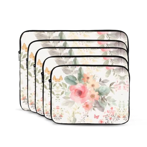 Funda protectora para laptop 12 pulgadas con diseño floral miniatura 2