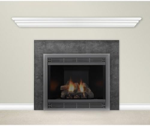Twilight by HouseWarmer HWMS72W Classic 72-Inch Finished White Mantel Shelf