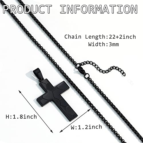 Soccer Cross Necklace for Men Inspirational Bible Verse Cross Pendant Stainless Steel Chain 22+2 inch Soccer Sports Jewelry Football Gift for Men3