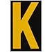 Brady 5890-K, 58926 Bradylite Reflective Number and Letter, (12 Packs of 25 pcs)