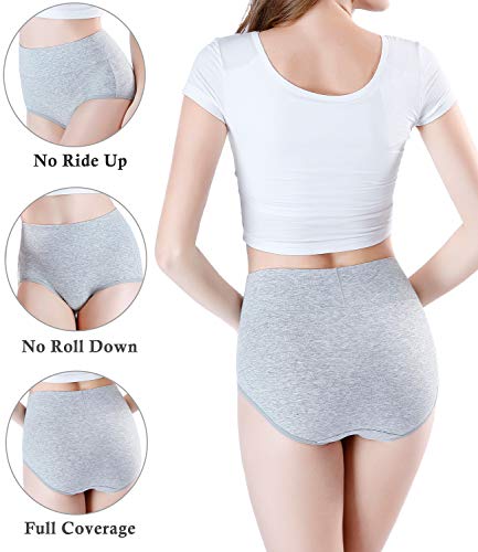 Image of wirarpa Women's Modal Underwear Soft High Waist Briefs Ladies Panties 4 Pack (Regular & Plus Size)