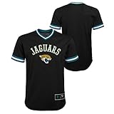 Outerstuff NFL Youth Boys (8-20) Tackle Twill V-Neck Mesh Top, Jacksonville Jaguars Large (14-16)