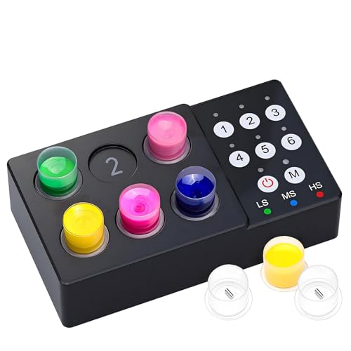 Mini Vortex Mixer for Paint &amp; Tattoo, 6 Hole Shaker with 3 Adjustable Speeds, 2500mAh Battery, Ideal for Artists, Labs, Nail Salons &amp; DIY Projects