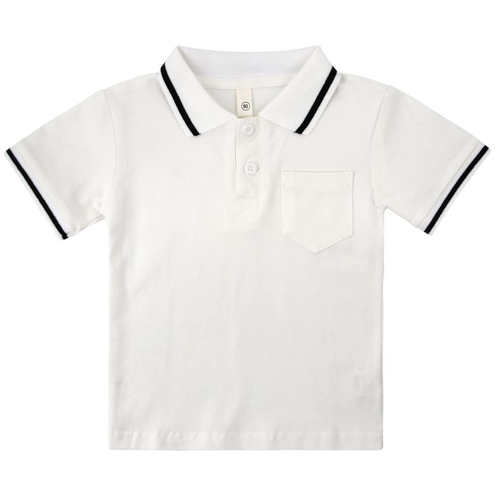 KISLOVE Toddler Boys Polo Shirt Girls School Shirts Gym Tops 2-7T