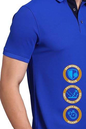 Image of STELLERS Men's Premium Polo T-Shirt Wrinkle Free Quick Dry Soft and Feather Touch Feel Regular Fit