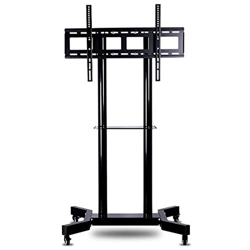 TV-Halterung, an der Wand montierter Monitorständer 32-70 Zoll TV-Boden Schwarzes Rack, schmiedeeiserne vertikale