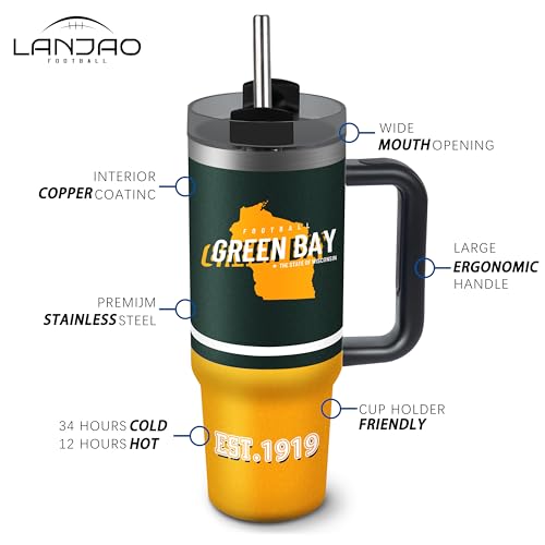 Image of Tumbler 30oz Straight Skinny Portable Handle Car Cups With Anti slip Sleeve Straw Dust Cover, Sports Travel, Stainless Steel Insulated Gifts for Men Women Fans