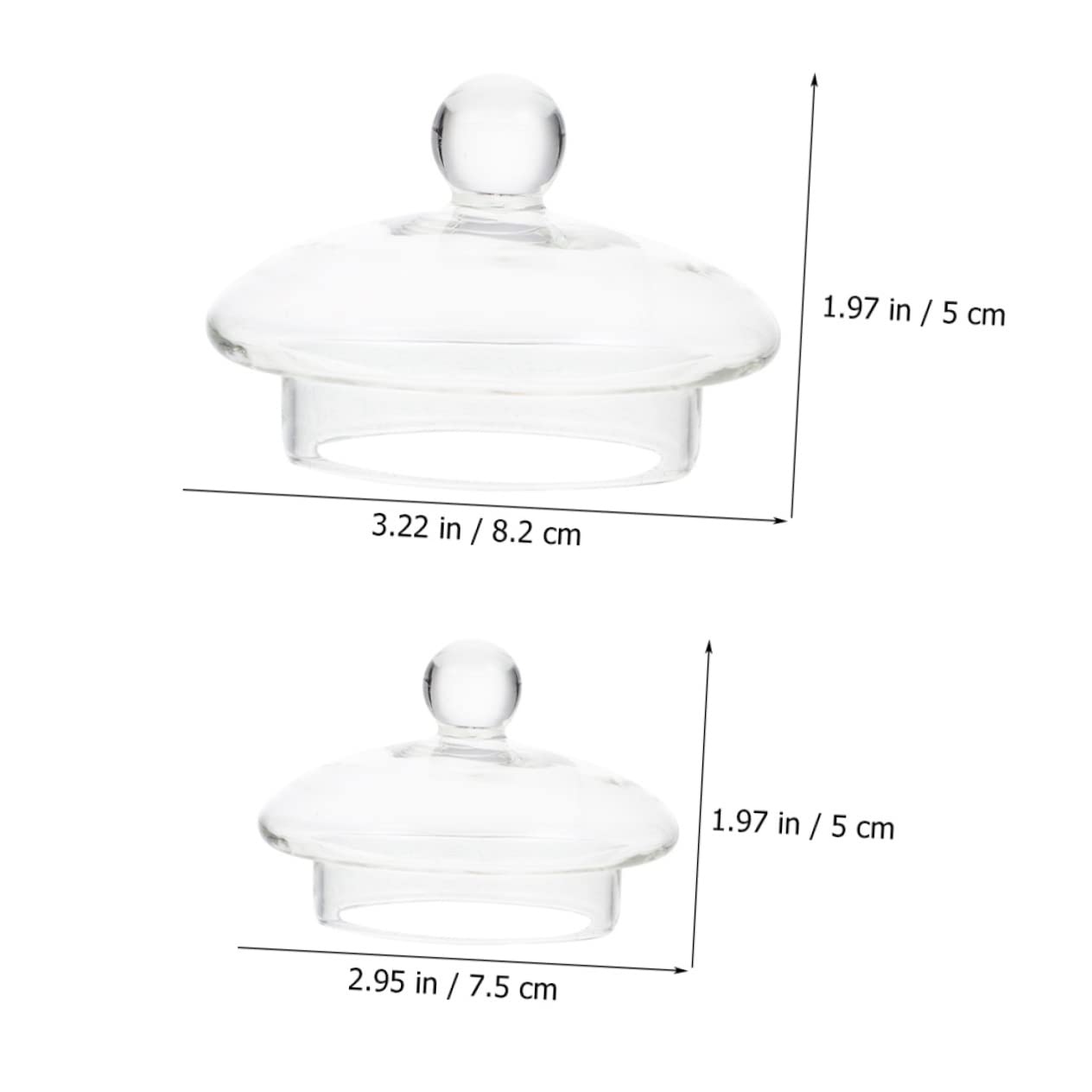 IMIKEYA Tapas para Filtros de Té Suelto de Vidrio, 4 Piezas Redondas para Tetera de 600ml y 1000ml, Eficientes para Aislar Residuos Infusión de Té en Casa