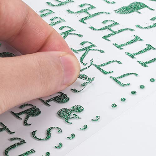 16 Sheets Colorful Glitter Alphabet Number Letter Self-Adhesive Sticker Pack For Graduation Cap Scrapbook Greeting Card Crafts Art Making Decorations Scrapbooking Calendar Kids Boys Girls Diy Gift #TOP3