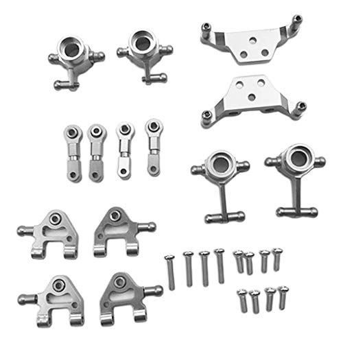 LoveinDIY 18 Pieces Metal Upgrade Parts Full Kit for 1/28 WLtoys K969 K979 K989 K999 P929 P939 RC Car - Silver
