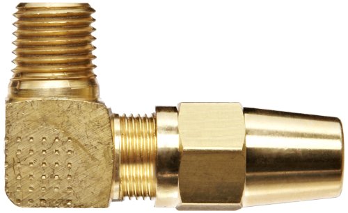 Image of EATON Weatherhead 1369X6 Air Brake Tubing, 90 Degree Elbow, Male Elbow to Male Pipe Thread, 3 /8 inch Tube OD, 1 /4 inch Male Pipe Thread