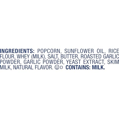 Image of SkinnyPop Roasted Garlic Butter Popcorn, Whole Grain Gluten-Free Snack, 4.4 oz Bag
