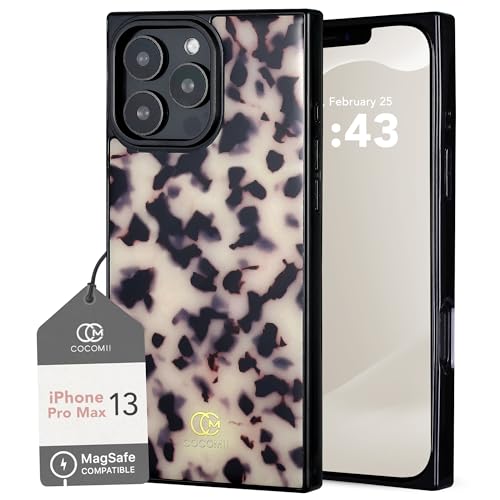 Image of COCOMII Rectangle for iPhone 13 Pro Max Case, Ivory Tortoiseshell