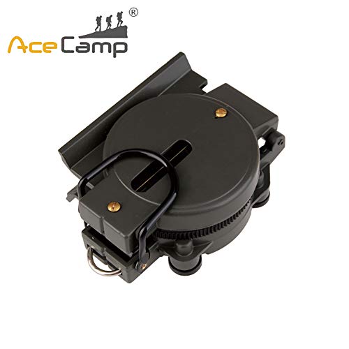 Brújula plegable metálica AceCamp portátil miniatura 5