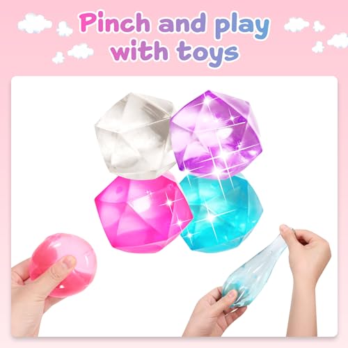 1pcs Random Color Big 2.45 Stress Cube Masonry Ice Squishy Stress Balls-Diamond Malt Sugar Ball-Sensory Fidget Toy for Your Best Mellow and Chill-Square Shape Hand Exercise Balls- Age 3 to Adult - Thumbnail 2