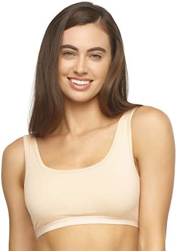 Felina | Organic Cotton Bralette for Women | Super Soft & from Plant-Based Dyes (Wheat, Medium)