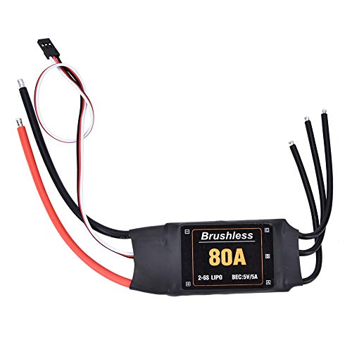 80A Brushless ESC Speed Controller Battery Low Voltage with 2-6S Start Modes for RC Accessory