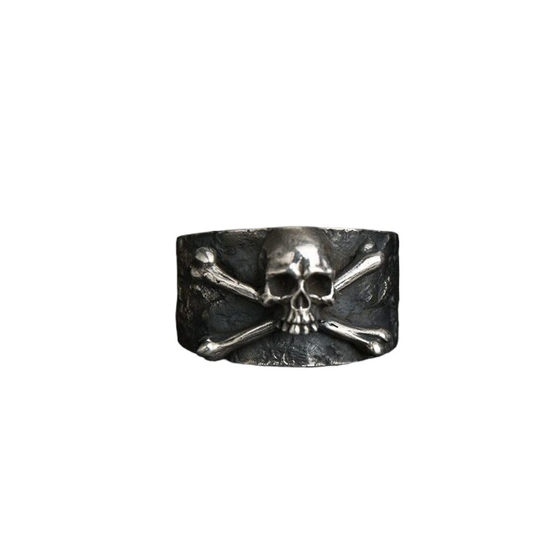 CAR DECORST Skull With Cross Bones Ring 316L Stainless Steel Top Fashion New For Design Biker Ring Gift