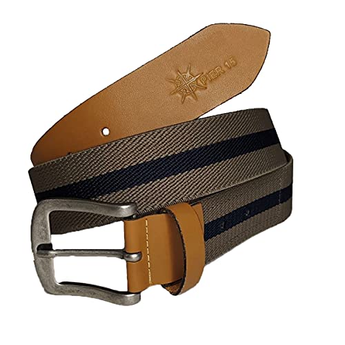 Cinto Masculino Casual Pier 15 Elástico e Couro Conhaque 1035 Cor:Marrom;Tamanho:137;Gênero:Masculin