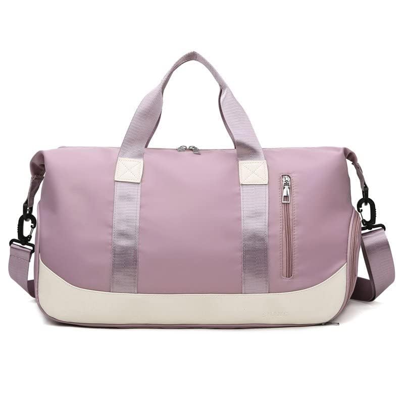 Image of Furn Aspire Multifunctional Lightweight Waterproof Sports Fitness Bag /Gym Bag /Duffel Bag /Yoga Bag /Weekend Travel Bag with Separate Shoes Compartment & Wet Pocket for Men & Women, Dark Pink