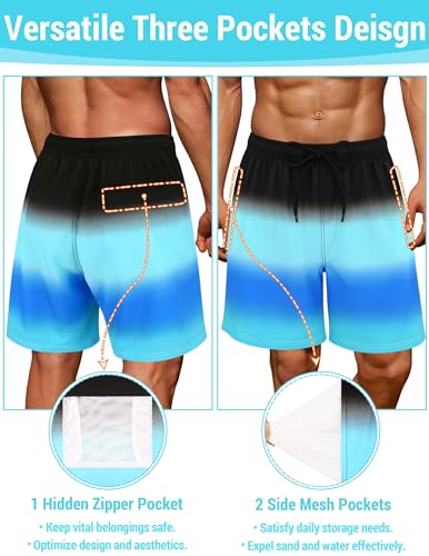Olreco Mens Swim Trunks with Compression Liner 7" Quick Dry Mens Bathing Suit Men Swim Shorts Men Board Shorts Men's Swimwear2