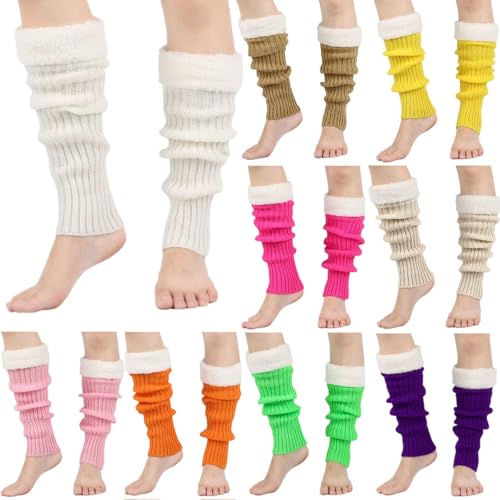 Winter Leg Warmers for Women and Girls Warm Knitted Socks Knitted Wool Crochet Long Boot Socks New Year's Day Socks Christmas Socks4